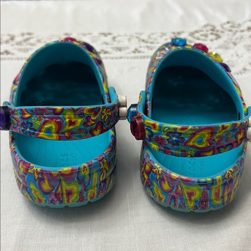 ๐๏ธBOGO FREE CROCS Lisa Frank hearts design size C13 - Picture 6 of 11